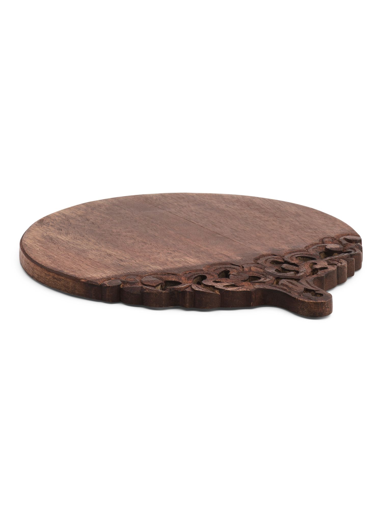 11.5in Wood Round Carved Cutting Board | TJ Maxx