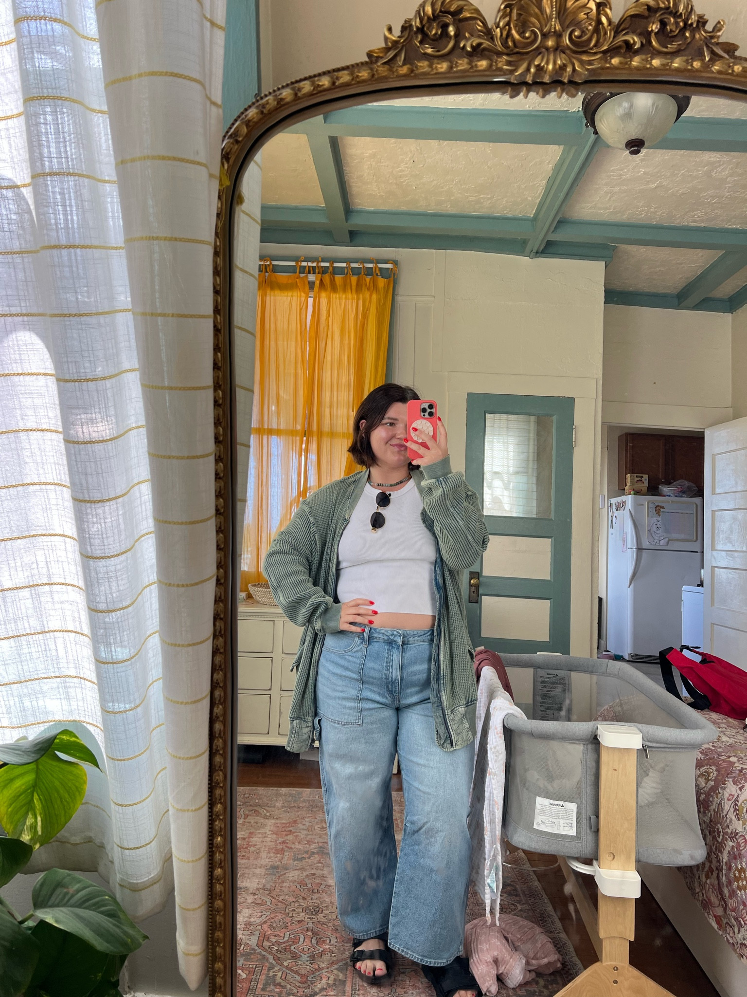 Weekend midsize and postpartum fit. 
Free people zip up waffle shacket size large
Walmart jeans size 16, $22!
Amazon sunnies 

#LTKfindsunder50 #LTKmidsize #LTKSeasonal