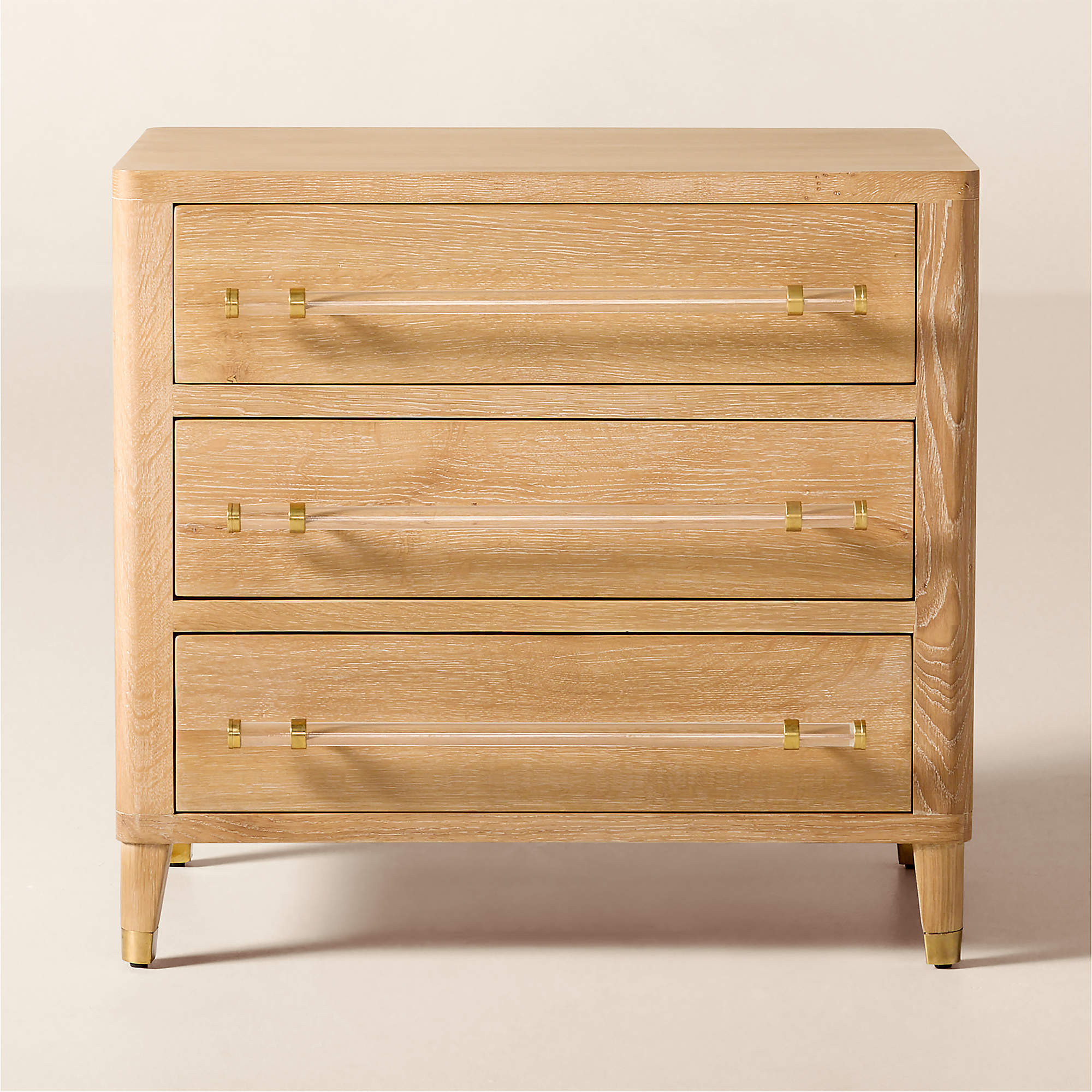 Probst 28" Oak 3-Drawer Nightstand + Reviews | CB2 | CB2
