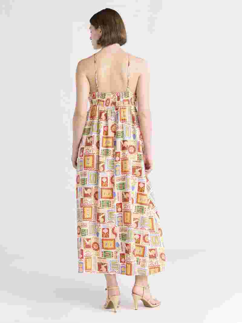 Free Assembly Women's Pleated Linen Blend Maxi Dress, Sizes XS-XXXL | Walmart (US)