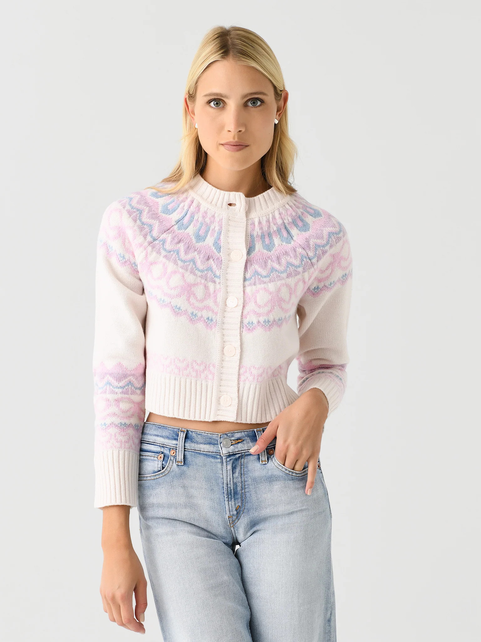 LOVESHACKFANCY
                      
                     Women's Shantae Wool Knit Cardigan | Saint Bernard