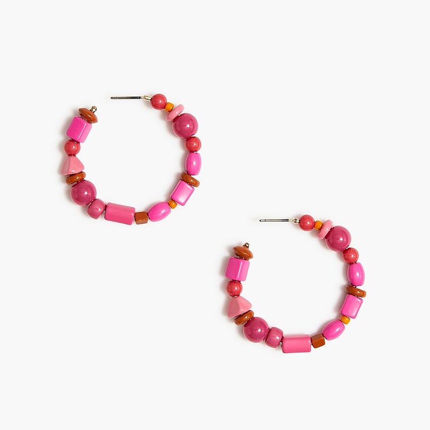 Multibead hoop earrings | J.Crew Factory