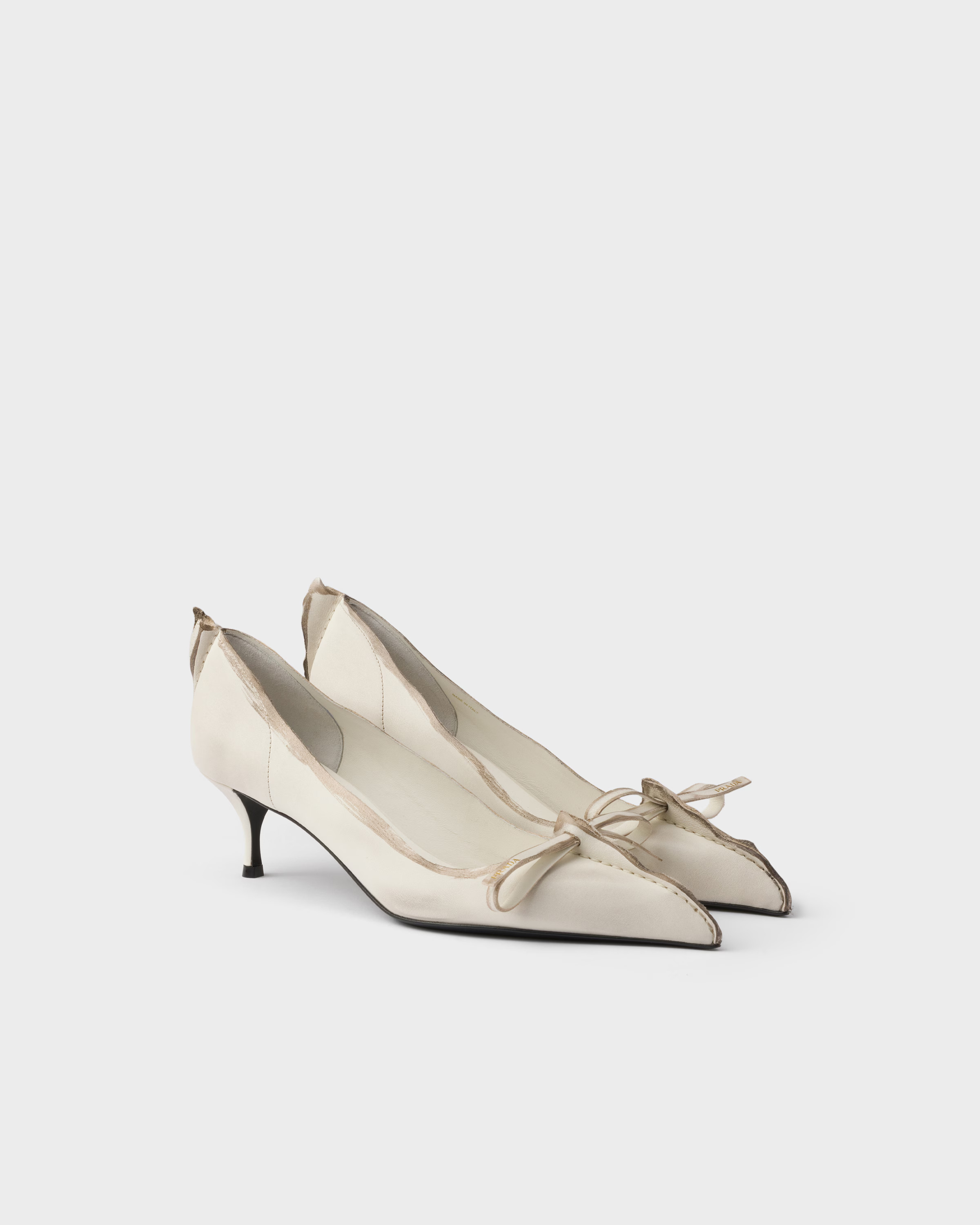 Antiqued leather pumps | Prada US