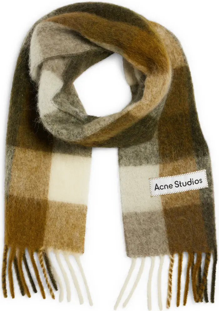 Vally Plaid Alpaca, Wool & Mohair Blend Scarf | Nordstrom