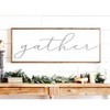 Click for more info about Gather Sign  Gather Wood Sign  Dining Room Sign  Large Gather Sign  Fall Sign  Gather Framed Wood Signs