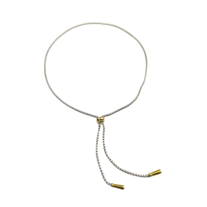 Two-Toned Box Chain Lariat | Kessler Elliott