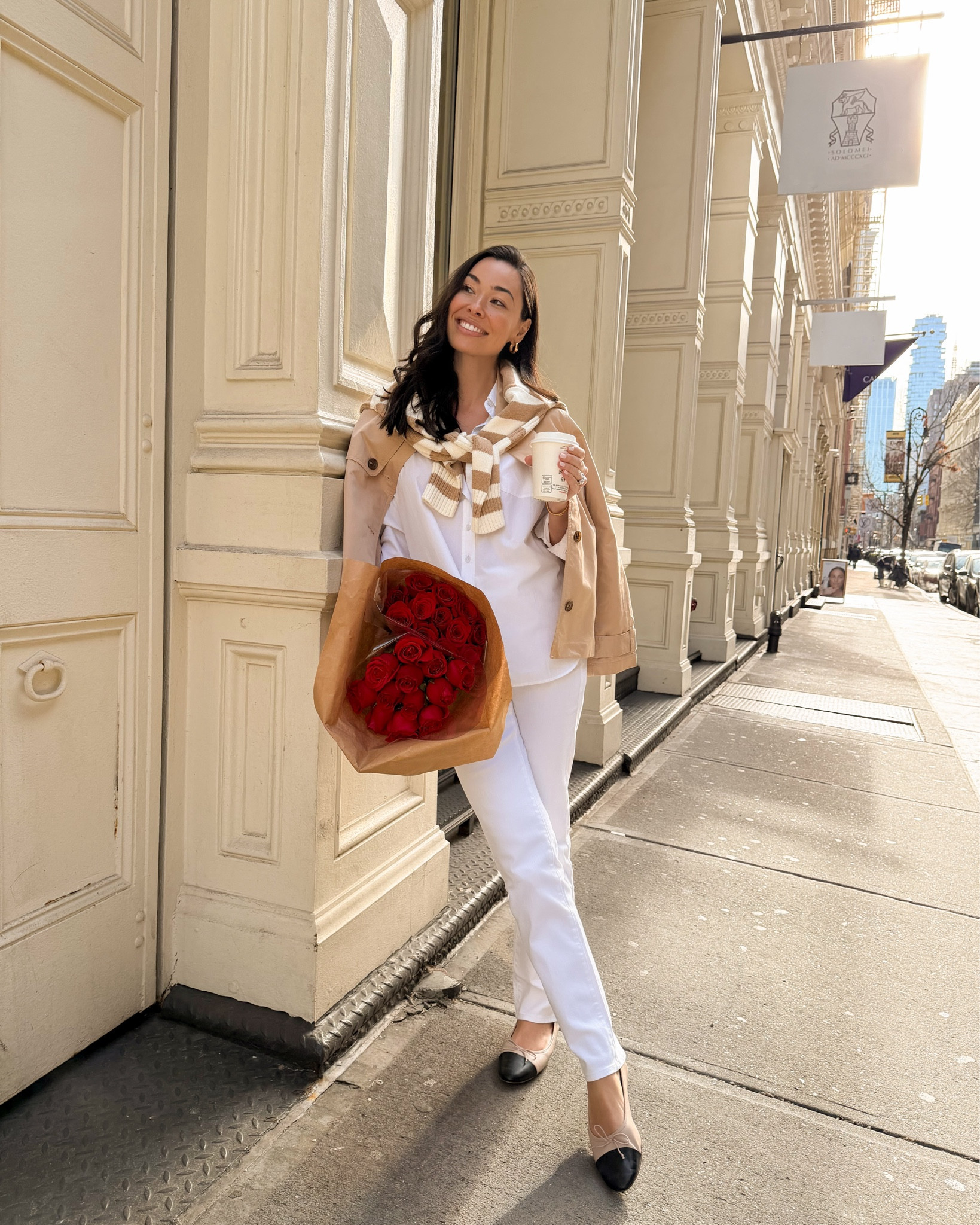 Valentine’s Day is just around the corner so I thought I’d share ❤️ 10 Romantic Things To Do In NYC ❤️ and two outfits from @talbotsofficial inspired by the holiday! Head to my IG to see the list. Spring outfit, white jeans, cropped trench coat, classic style. 

#LTKValentine #LTKootd #LTKWorkwear