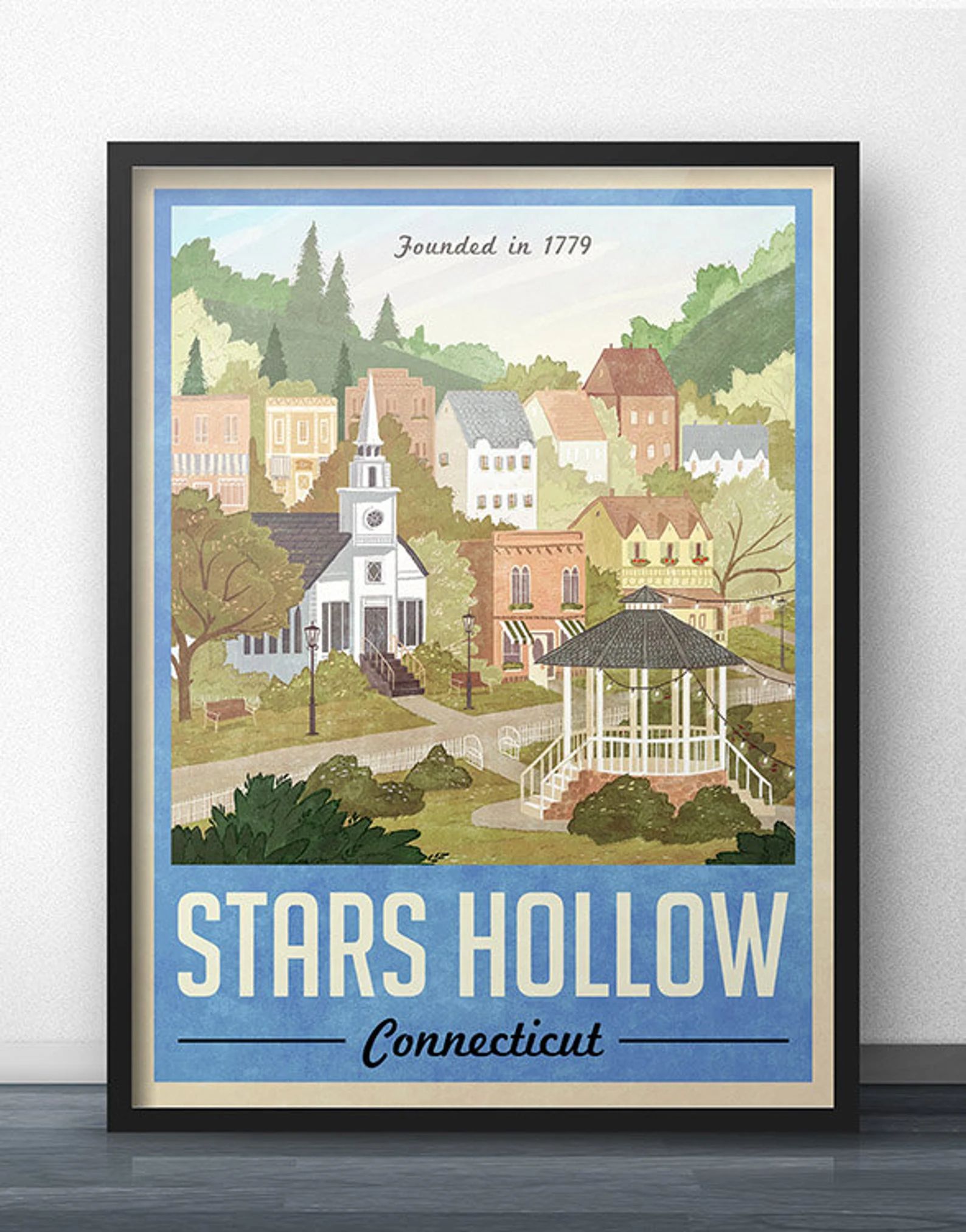 Read the full title
    Stars Hollow Poster - Vintage Travel Poster - Inspired by Gilmore Girls (... | Etsy (US)