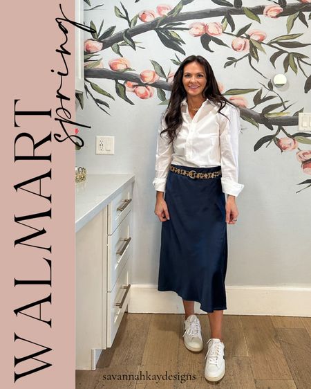 Yes. I bought this skirt in all 3 colors because it is that good. 

#walmartpartner
#walmartfashion @walmartfashion

I grabbed the shirt from the men’s department because the collar is more structured and keeps its shape. Paired it all with the cutest belt!

For reference I am 5’3” and everything fit true to size!

#LTKstyletip #LTKfindsunder50 #LTKworkwear