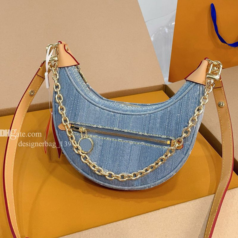 Sky denim bag designer luxury tote bag women crossbody Shoulder Bags vintage underarm hobo leathe... | DHGate