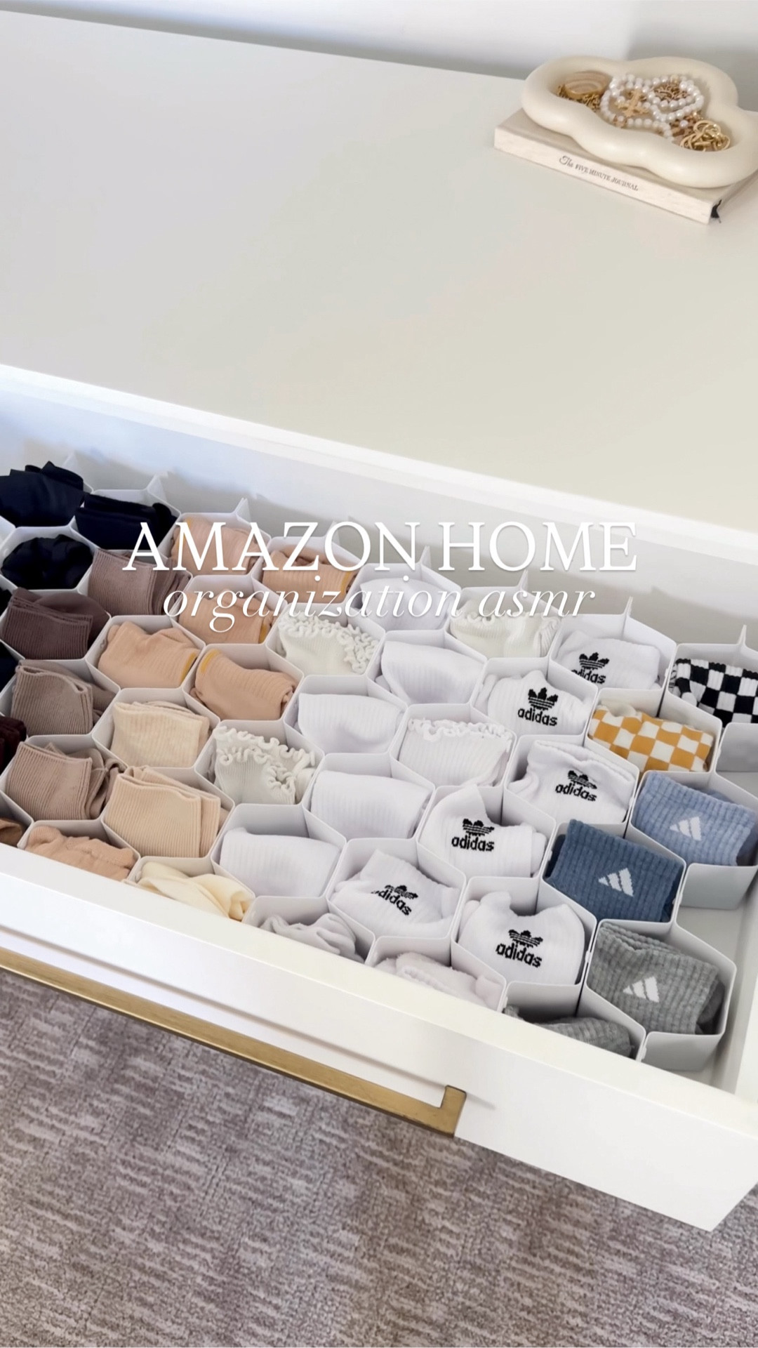 This honeycomb sock/panty drawer organizer from Amazon can be customized to the size and shape you need! 🧦🤎

#amazonhome #thesistershoppers #amazongadget #asmr #amazongadgets

#LTKdayinmylife #LTKHome #LTKGiftGuide