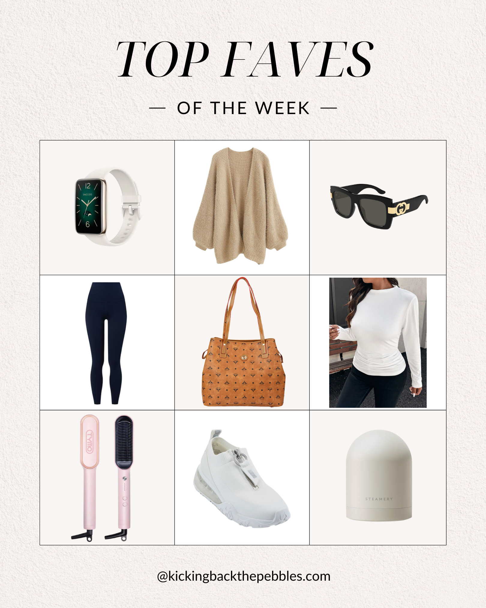 This week’s favorites are all about blending style and practicality! 🖤✨ From cozy waffle-knit cardigans and high-rise leggings to chic Gucci sunglasses and a monogram tote, these picks have you covered. Don’t miss the TYMO Ring hair straightener and Steamery Pilo-2 fabric shaver for your beauty and wardrobe care essentials. 💕 #WeeklyFavorites #LTKFinds #StyleAndFunction #OOTDInspo #LTKStyle 

 #LTKSeasonal #LTKStyleTip #LTKPlusSize