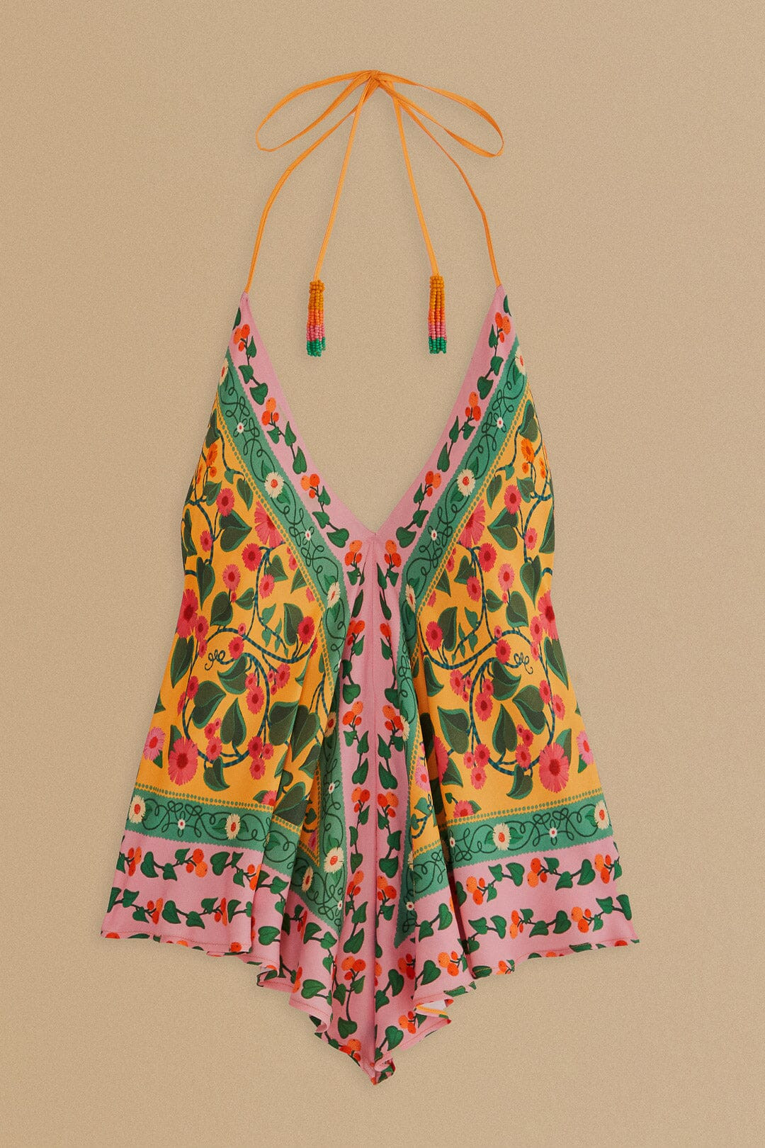 Light Yellow Heart Ivy Blouse | FarmRio (US)