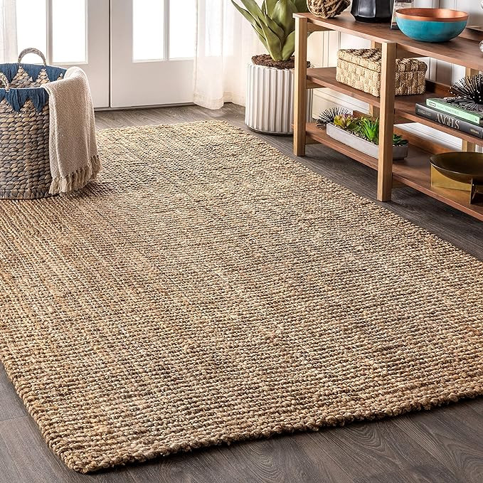 JONATHAN Y NRF102A-8 Pata Hand Woven Chunky Jute Natural 8 ft. x 10 ft. Area Rug Bohemian, Transi... | Amazon (US)