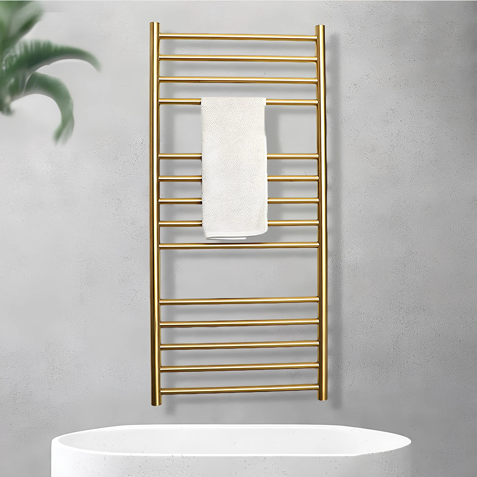 Brushed Gold Csa- Electric Hardwire Towel Warmer 24X42 9006-BG-24-42-BG | Wayfair North America