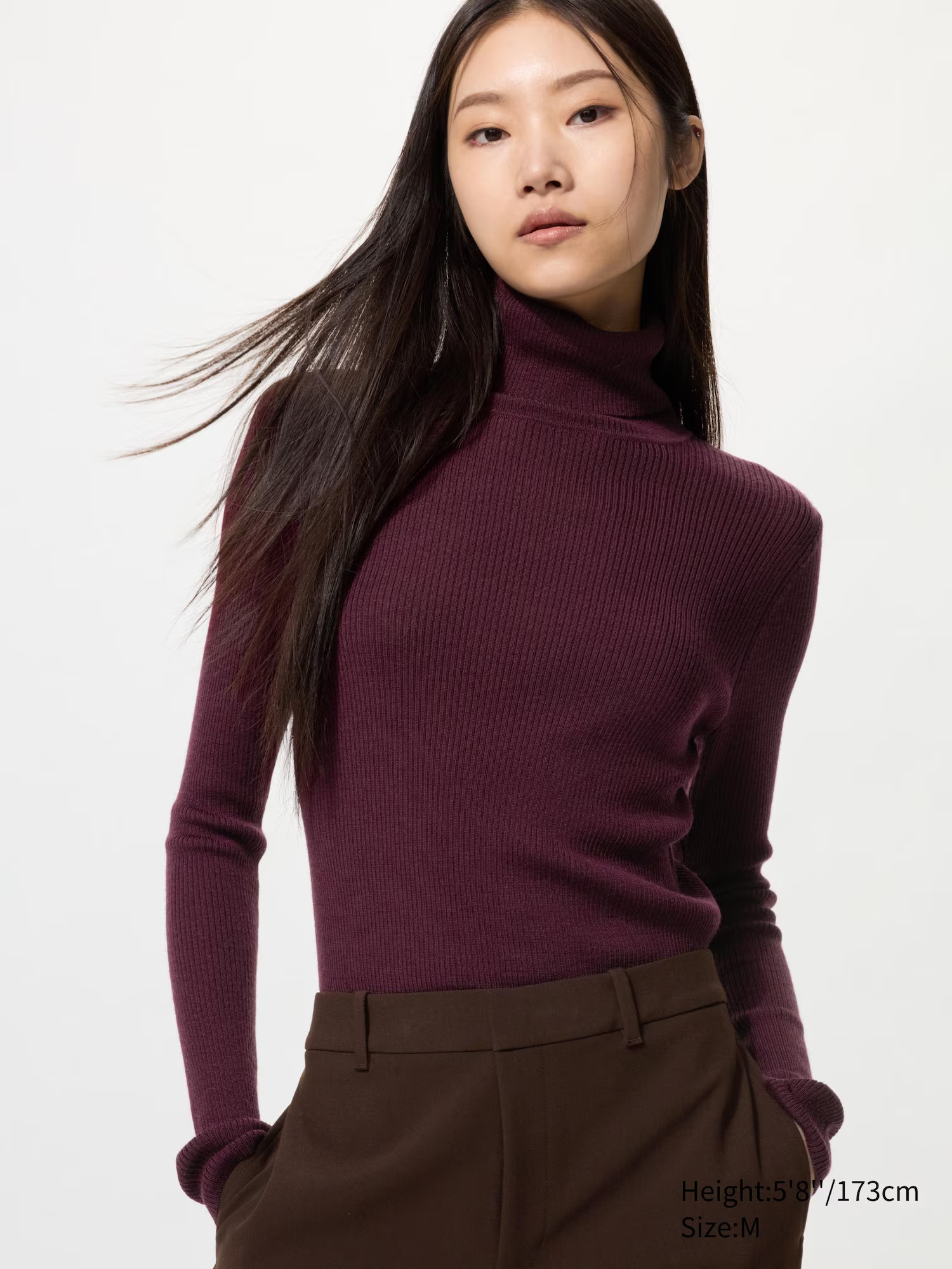 Women's Merino Ribbed Sweater | Turtleneck | UNIQLO US | UNIQLO (US)
