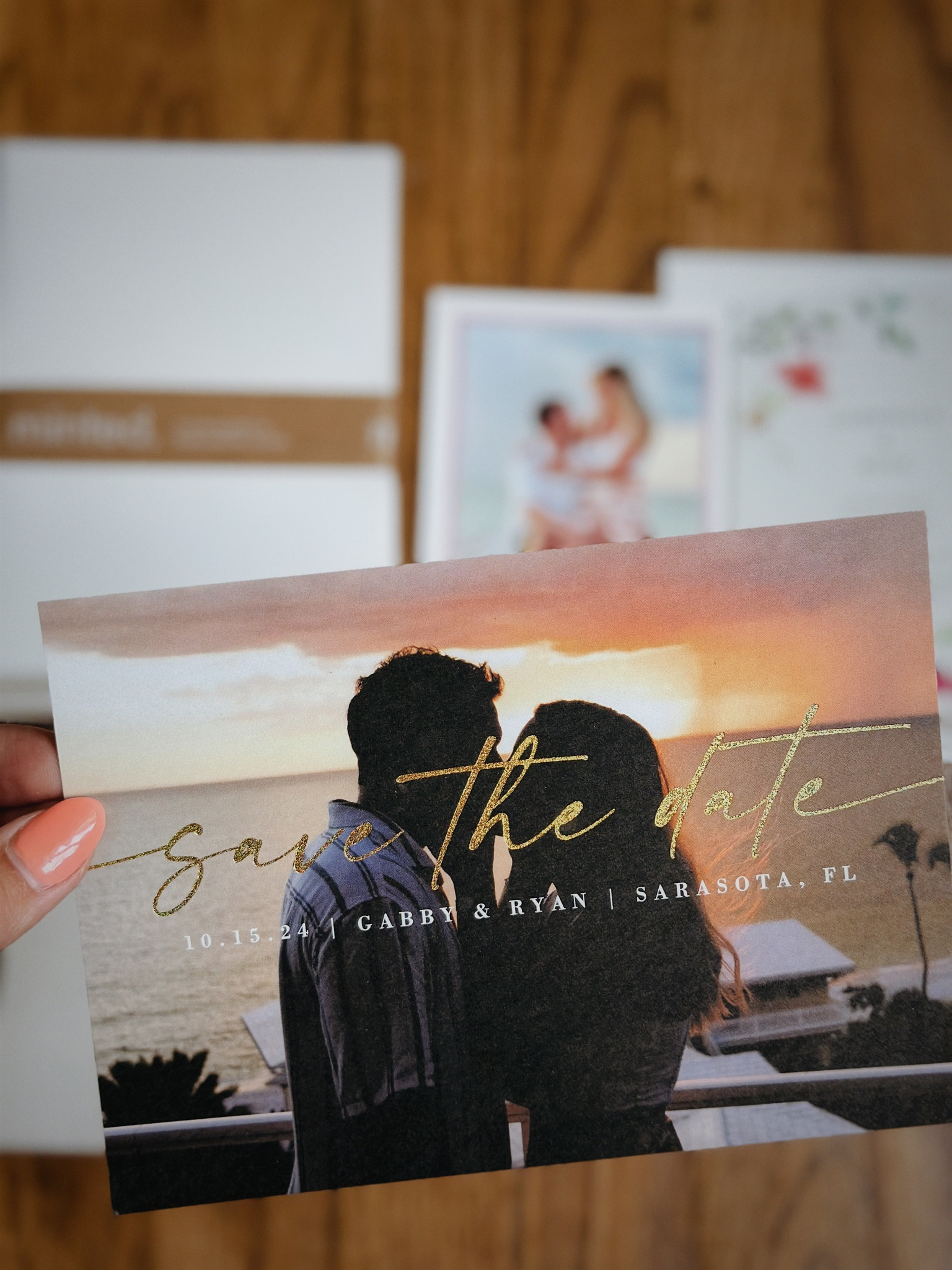 The save the date of my dreams!!! Personalized and made on Minted- it was so easy to use, and fun to make! 

Use code: GABBYWED23 for 15% off wedding stationery and 25% off save the dates (+ free shipping) 
