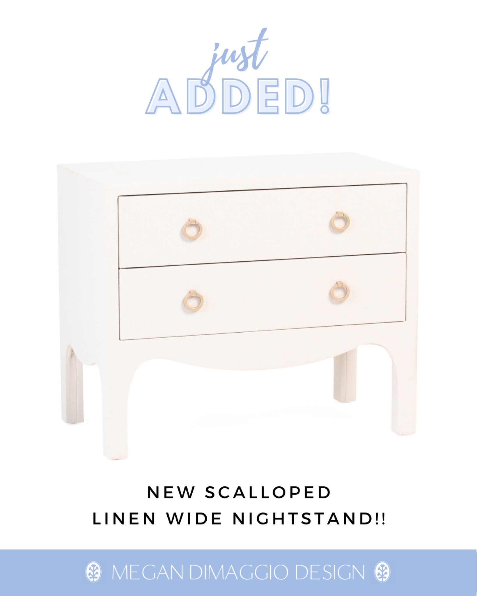New wide scalloped linen wrapped nightstand was just added online in white!! 🤍🤍 Love the size of these neutral nightstands and the classic look!! 😍

#LTKFamily #LTKHome #LTKSaleAlert