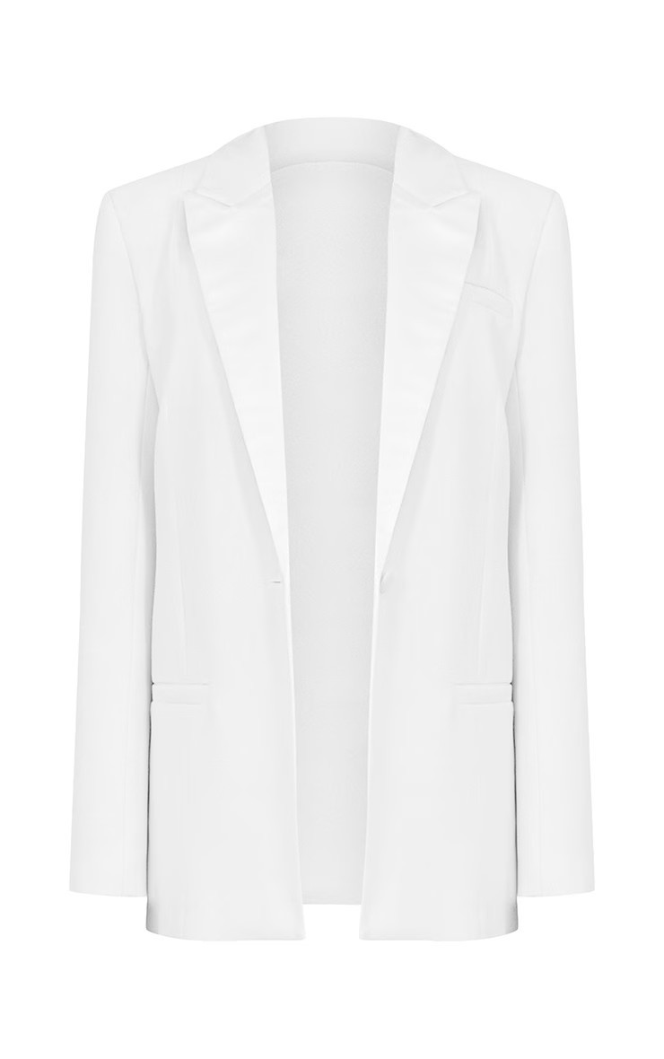 White Oversized Tailored Blazer | PrettyLittleThing UK