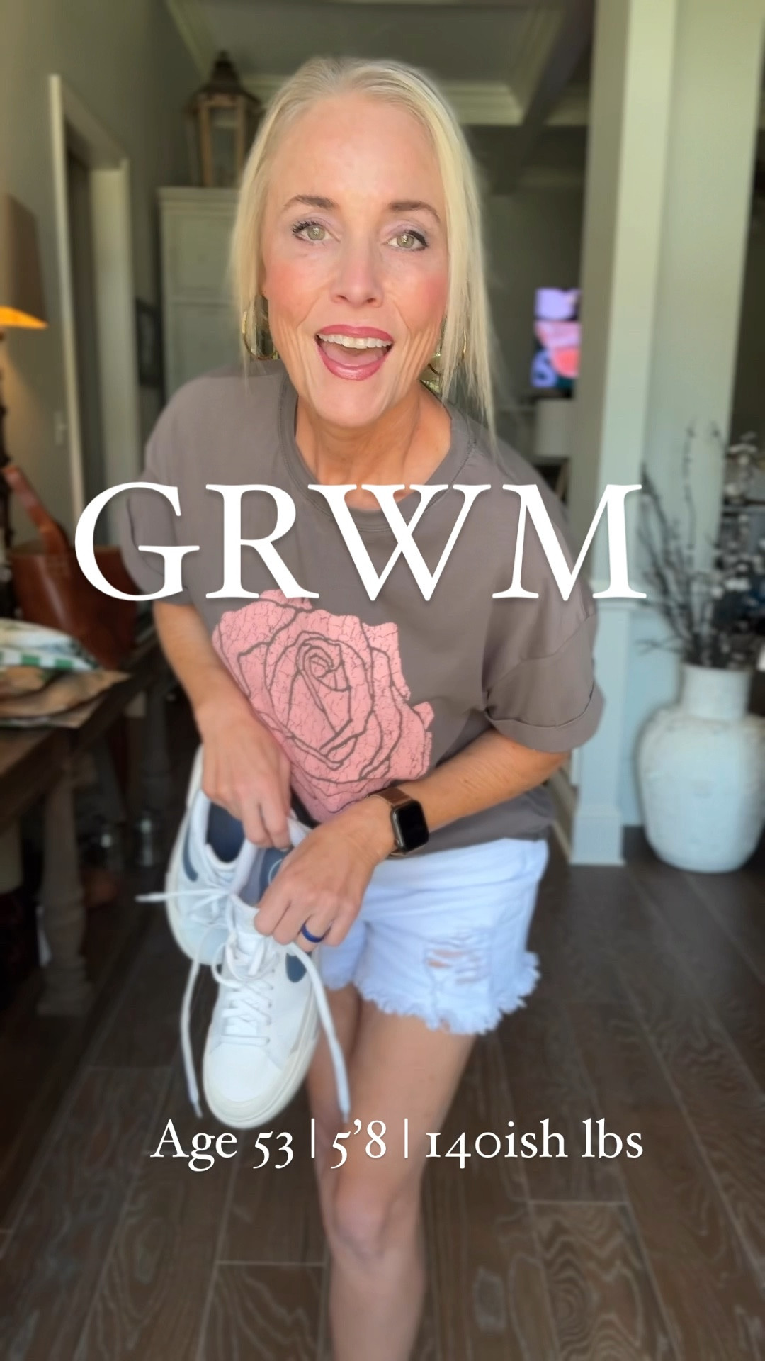 Get ready with me for a day of GSD (getting *stuff* done). I took a chance on the white version of my all-time favorite Amazon stretchy denim shorts, and I am in love! 

Wearing a medium in the oversized graphic tee, sized up one to a large in the shorts to be able to pull them lower on my hips for added length (I’m 5’8). The rest of my jewelry is Amazon except for my beloved Jennifer Ponson necklace. Let me know if you want my discount code and the link for it. Her pieces are to die for!

#LTKOver40 #LTKStyleTip #LTKFindsUnder50