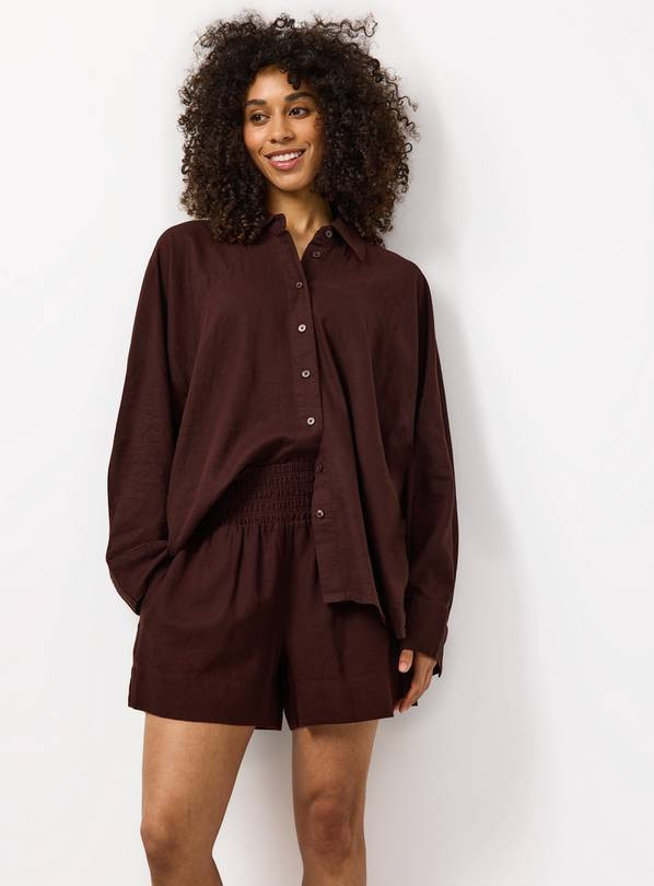 Buy Brown Linen Rich Casual Shorts 20 | Linen | Tu | Tu Clothing