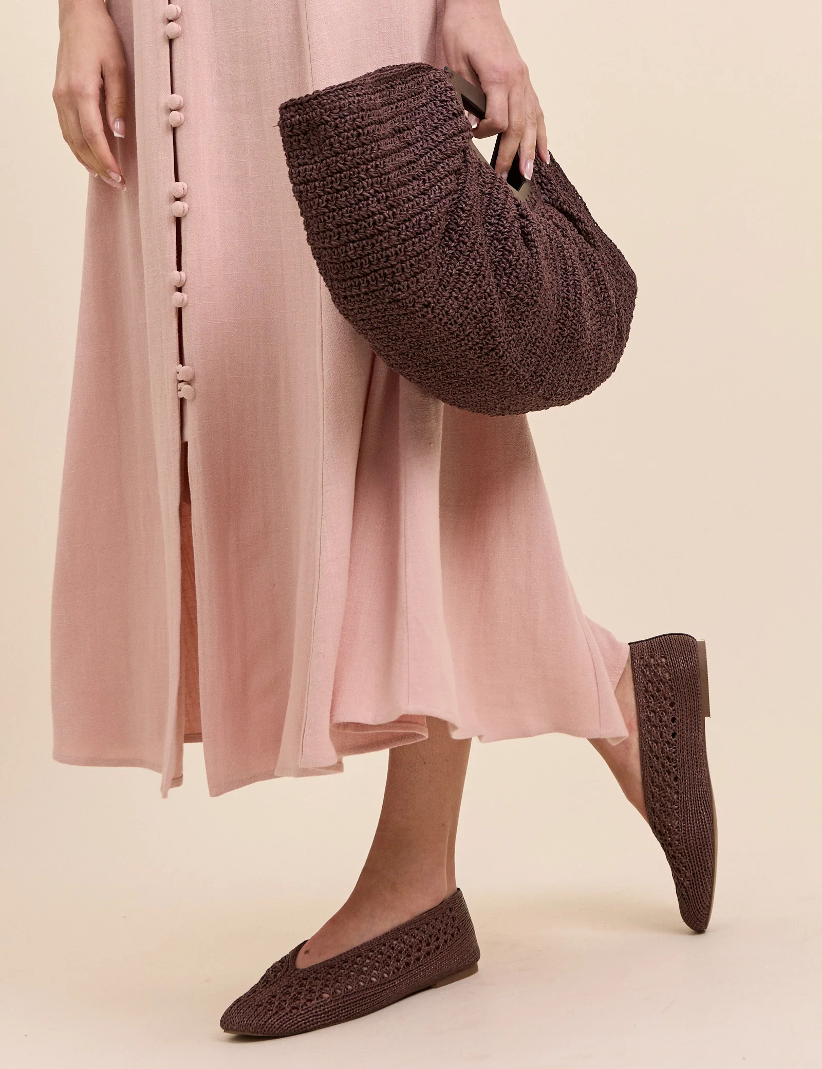 Brown Raffia Ballet flats | Nobody's Child