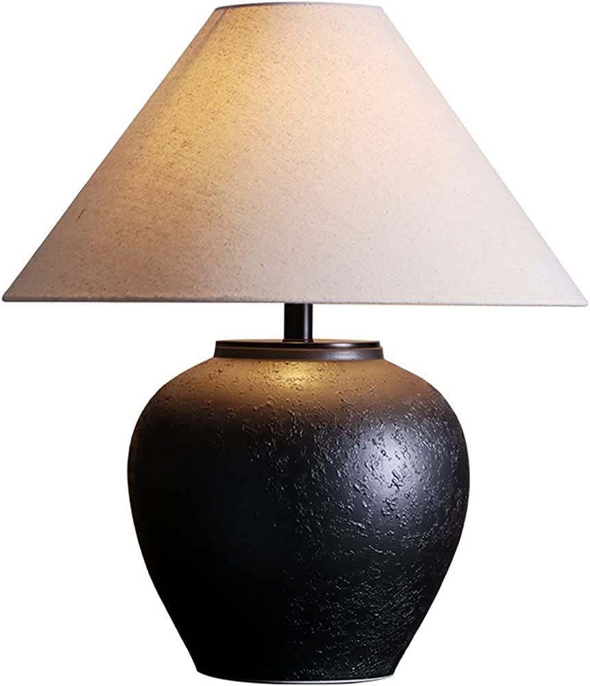 YEsmYA H:50/58cm Table Lamps, Multicolor Ceramic Jar Desk Lamp Antique Bedside Lamp Nightstand Li... | Amazon (US)