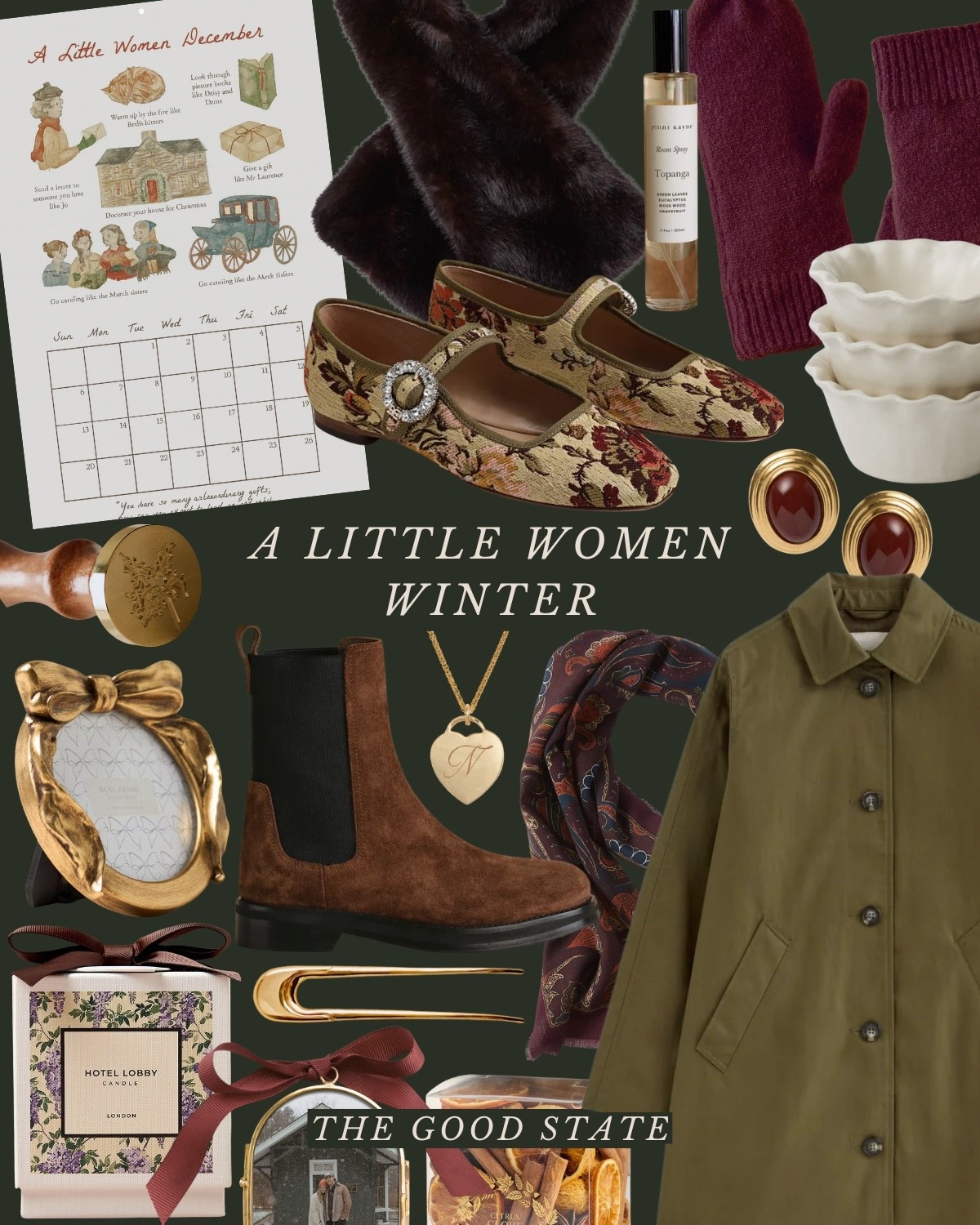 This collection is for the ladies who romanticize life. For those who have always admired the sisterhood of Meg, Jo, Beth, and Amy March. This is for those who dreamed of a Little Women winter: cedar and dried orange garlands strung through the house, tapered candles flickering in every room, quilts folded at the foot of the bed, pretty wool mittens, and of course all the floral and gingham patterns spread across the home and worn out and about. This is for the ones who shop with sustainability in mind. For those who are on the hunt for heritage pieces that are made to last and meant to be passed down one day. This is for the homemakers and dream chasers. The gardeners, artists and bakers. For the ones who find joy in setting the table for loved ones—complete with lace tablecloths, lots of candlesticks and maybe…just maybe the extravagant spread Mr. Laurence surprised the March family with on Christmas morning. This is for the ladies who love a cozy, slow morning at home sipping on coffee while looking out the window to watch the snow fall. For the girlies who love baking in the middle of the night—like Marmee. This is for the women who dress with intention, collect things that tell a story, and believe a beautiful life is built slowly, season by season. This collection is for you✨

#ltkstyletip #ltkunder50 #amazonfashion #founditonamazon #ltksalealert #slowliving #romantizeyourlife #newengland #littlewomenaesthetic #littlewomen #equestrian #americana #winteroutfit #winterfashion #preppyfashion #gardening #littlewomenwinter#LTKFindsUnder100 

#LTKootd #LTKSaleAlert #LTKActive