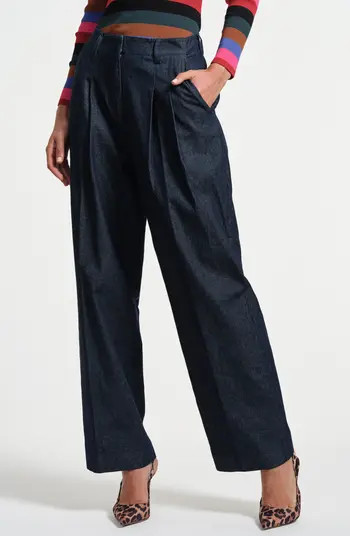 Pleated Wide Leg Jeans | Nordstrom