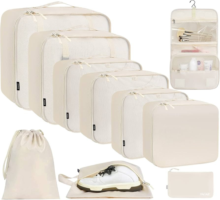BAGAIL 10 Set Packing Cubes Various Sizes Packing Organizer for Travel Accessories Luggage Carry ... | Amazon (US)