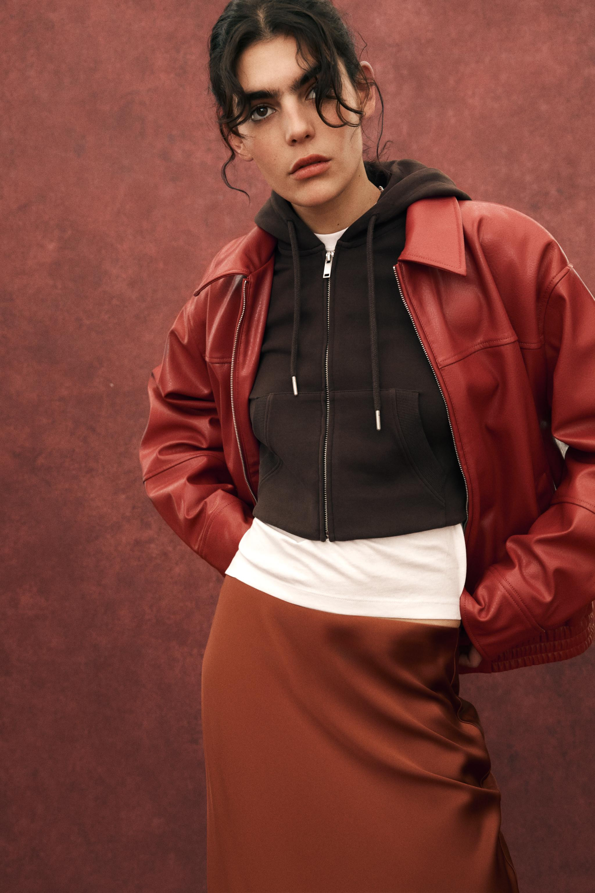 SATIN EFFECT MIDI SKIRT | Zara US