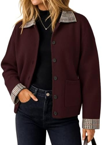 CiCiBird Womens Fall Button Down Knit Cardigan Jacket | Amazon (US)