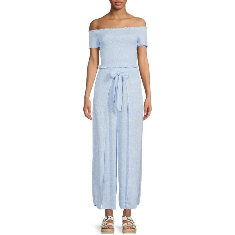 No Boundaries Juniors’ Smocked Outfit Set, 2-Piece - Walmart.com | Walmart (US)