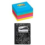 Post-it Notes, Jaipur Collection, 3 inch x 3 inch, 5 Pads/Pack (654-5UC) and Mead Composition Book,  | Amazon (US)