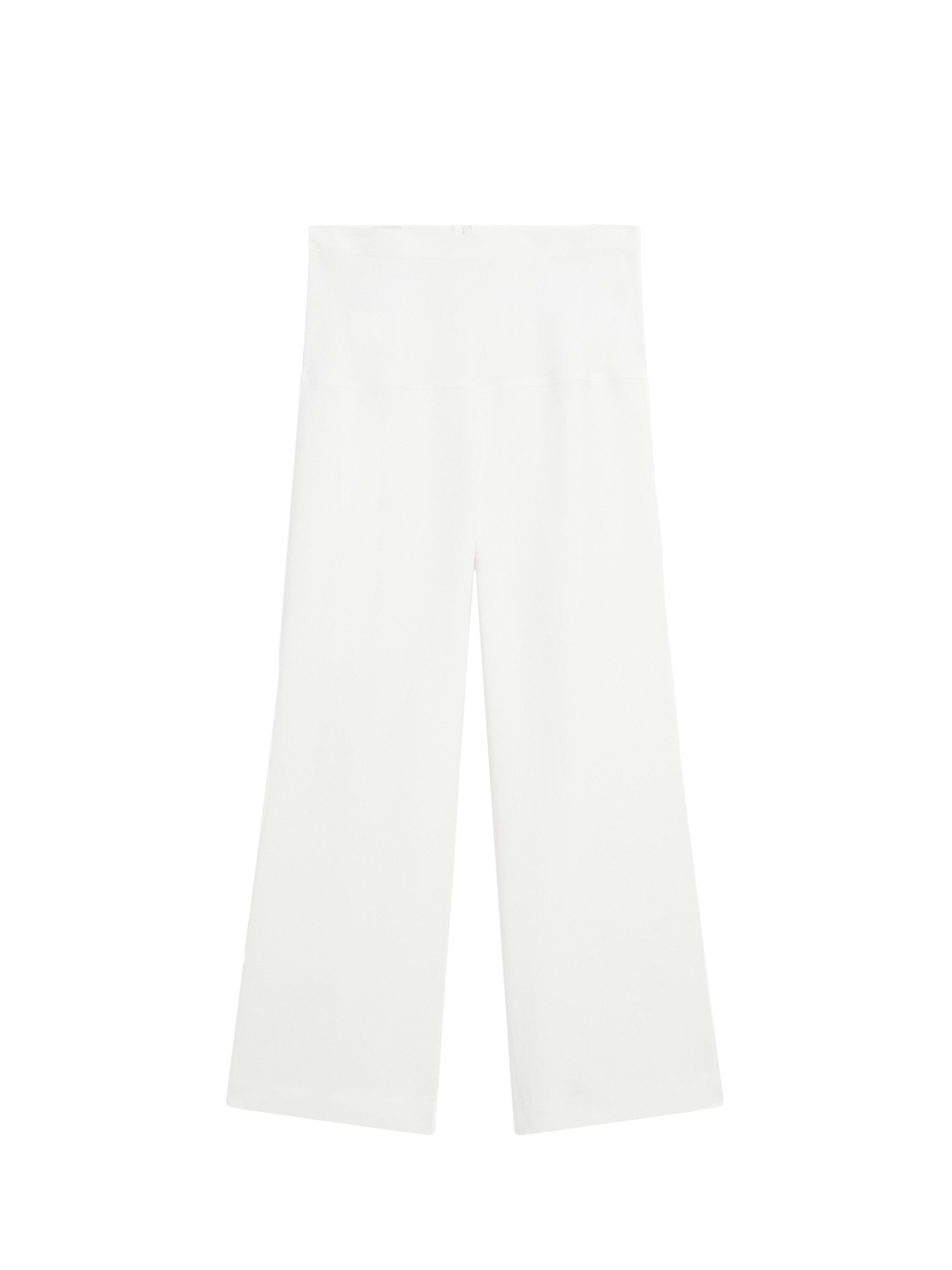 Flowing linen blend trousers with corset belt - Limited Edition | Massimo Dutti US