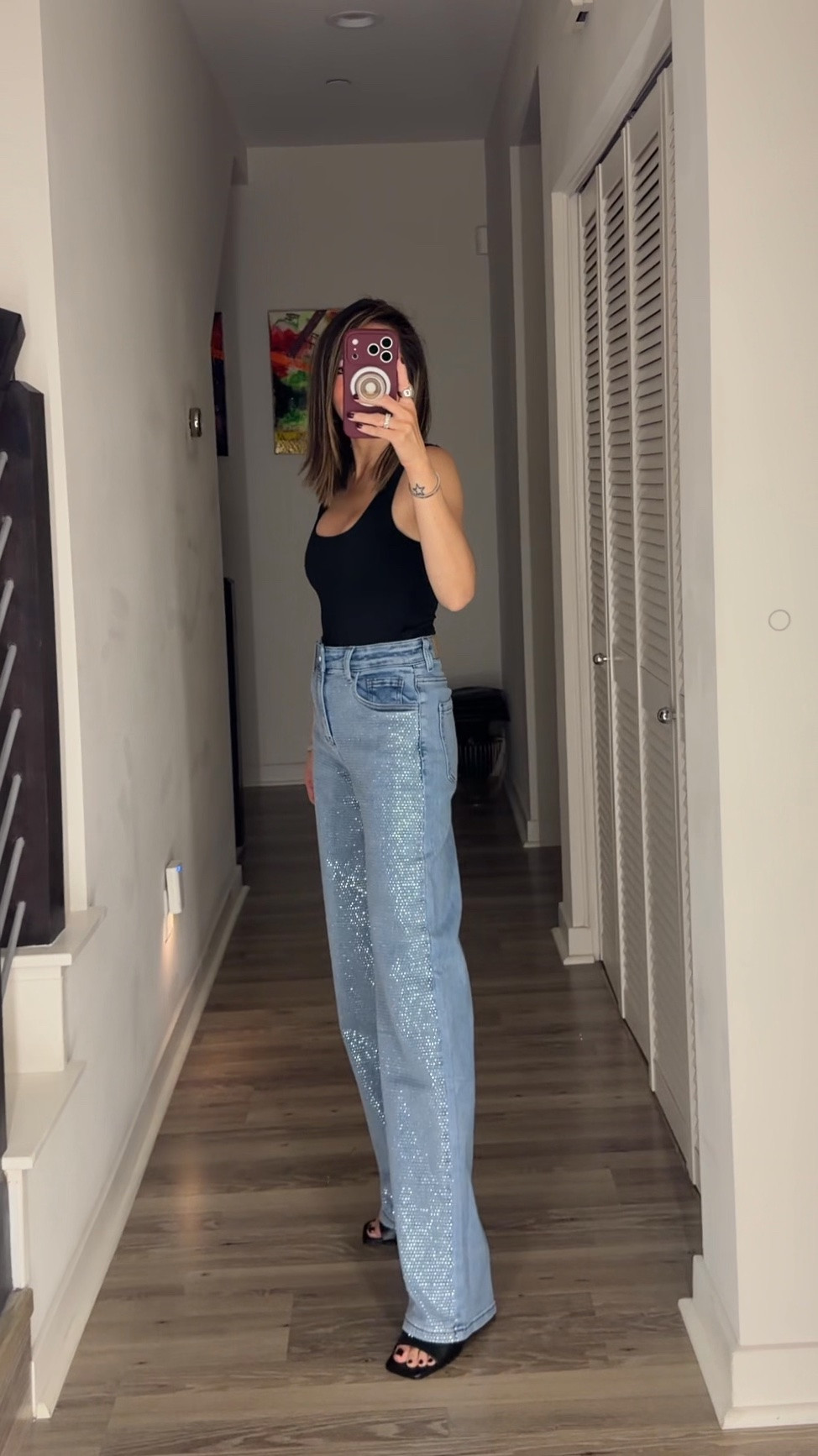 Sale alert ⚡️ How fun are these jeans? Love the shimmer. Grab it on sale for 50% off now with my favorite bodysuit. 

Spring outfit, summer outfit, jeans, sale, ootd, ootn, The Stylizt

#LTKootd #LTKstorytime #LTKSaleAlert