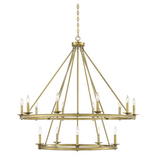 Savoy House Middleton Warm Brass 15 Light Chandelier 1 312 15 322 | Bellacor | Bellacor