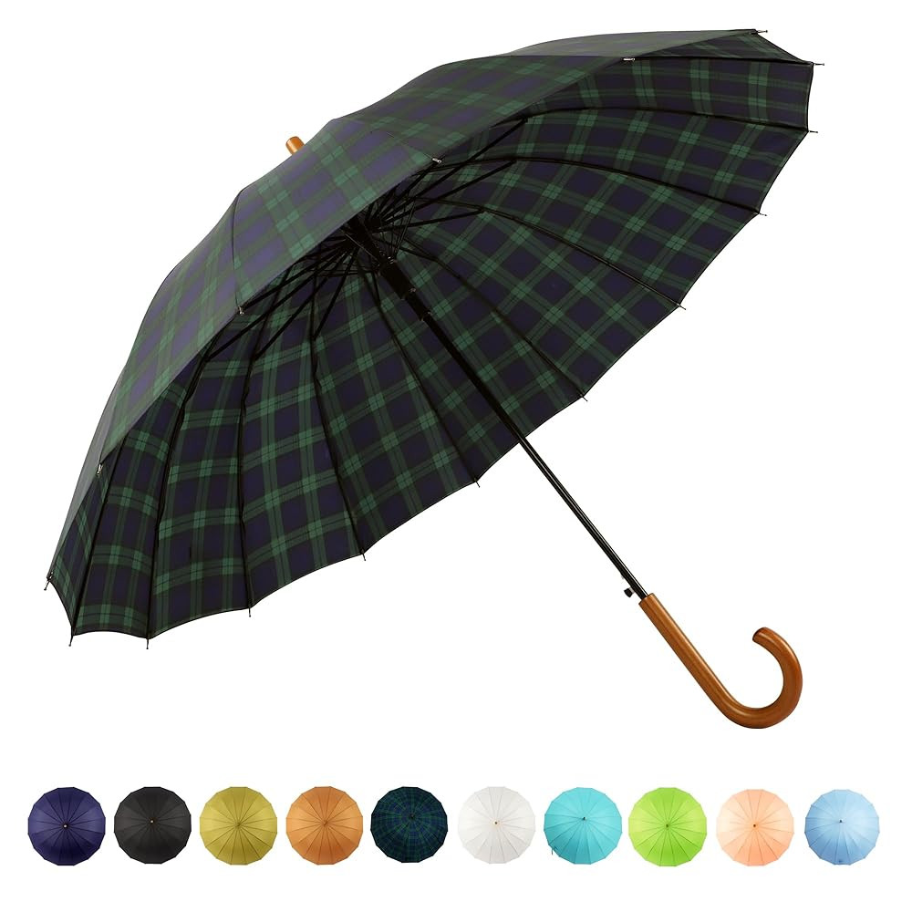 SoulRain 16 Ribs 48" Stick Umbrella Auto Open Solid Color Fashionable and Simple，Arc Classic Wo... | Amazon (US)