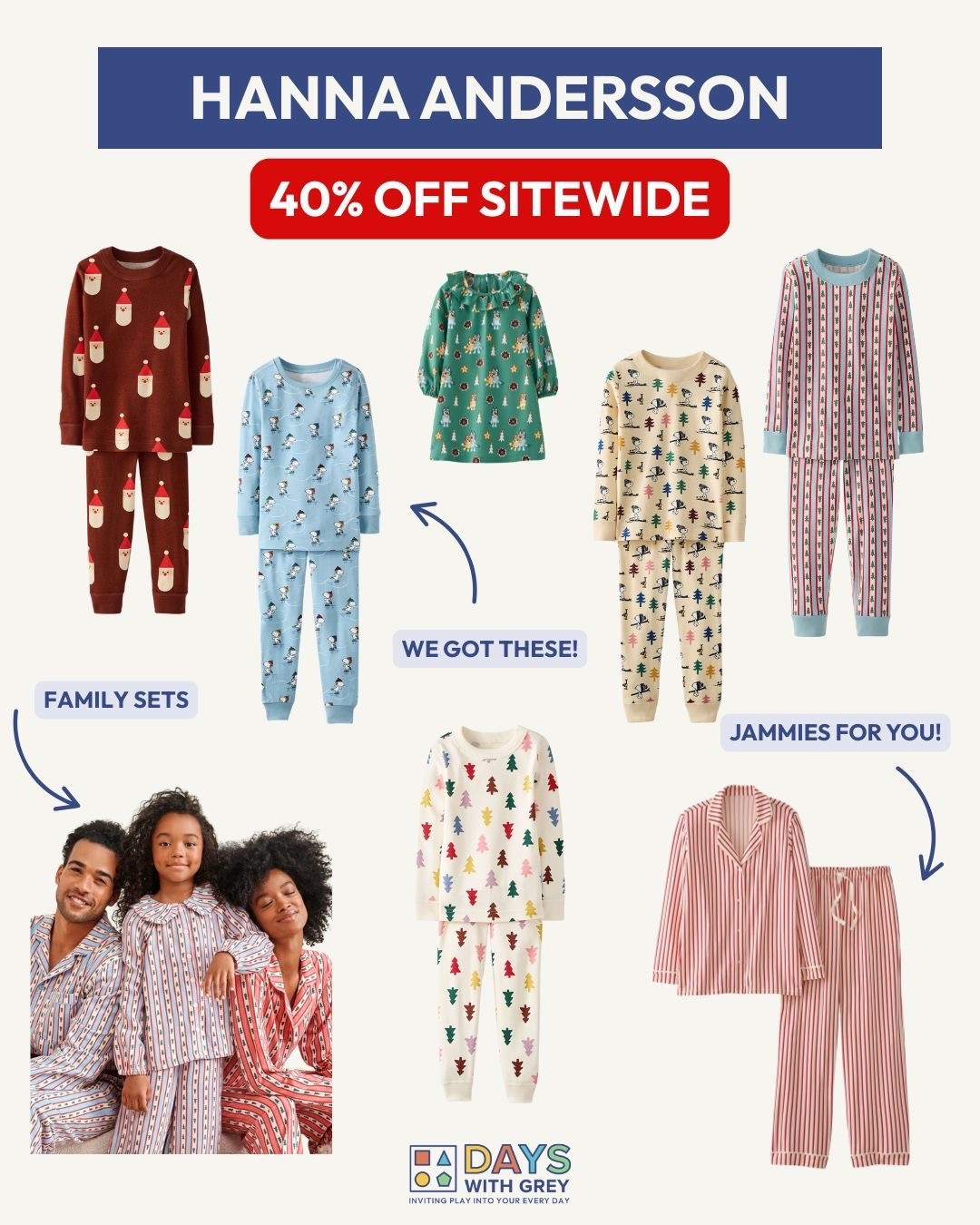 Hanna Andersson has some of the best pajamas around- they will last for years and you can even hand them down. There are so many great Christmas and Holiday options- and 40% off site wide! 

#LTKFamily #LTKKids #LTKHoliday