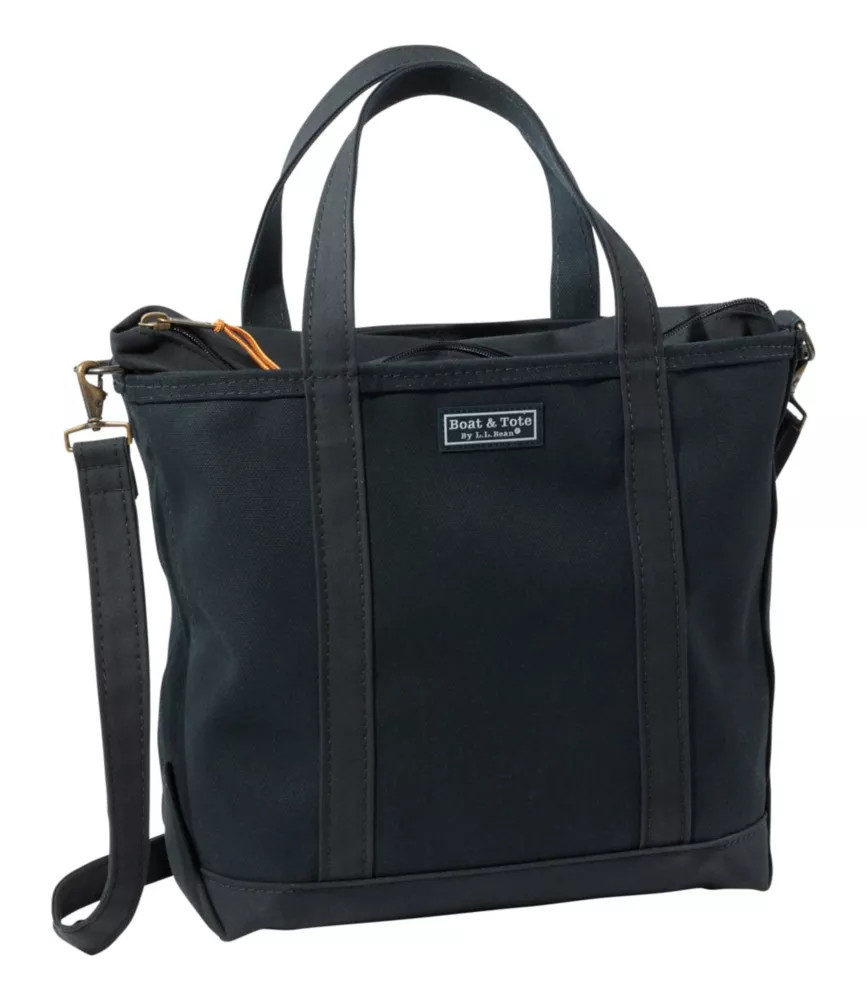 Boat and Tote, Crossbody, Medium Black, Canvas L. L.Bean | L.L. Bean
