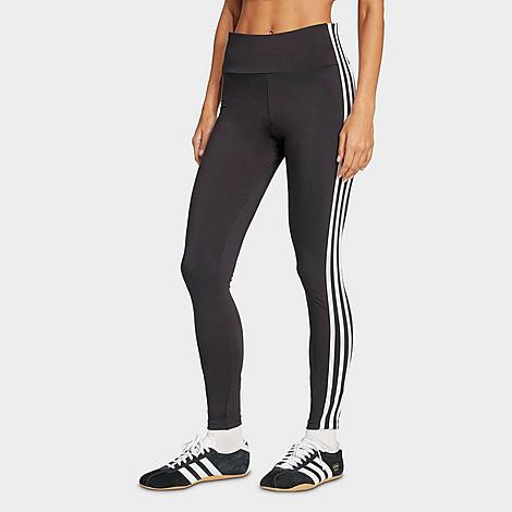 adidas Women's Originals adicolor 3-Stripes Leggings in Black/White Size: Medium | Finish Line (US)