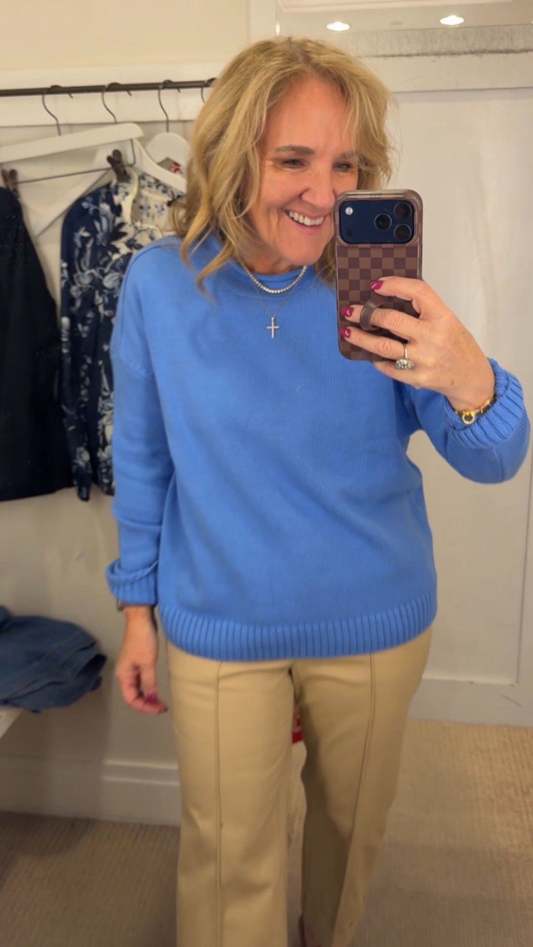 Talbots try-on!!! 
Shirt size med 
Pants size 6
Khackis size 8 petite 
Twill jacket medium petite 
Dress medium 
Blue sweater I’m wearing a medium but brought the large home I love this! 
Polka dot tee size medium petite Dress
Camel sweater doesn’t have a closure and I thought it ran small. I’m in the medium 


#LTKSaleAlert #LTKPetite #LTKOver40