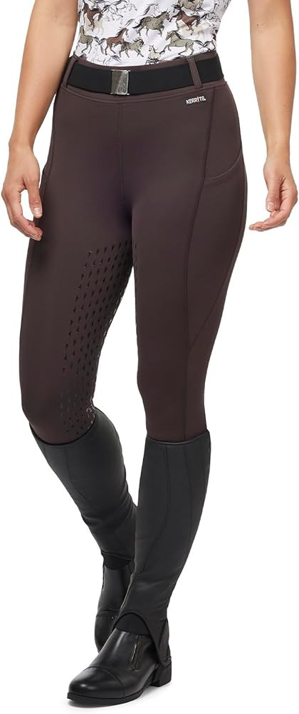 Kerrits Women's Coolcore Full Leg Grip Horse Riding Tights – Cooling Equestrian Leggings, Silic... | Amazon (US)