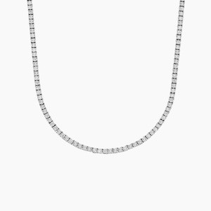 Petite Diamond Tennis Necklace (2 1/5 ct. tw.) in 18K White Gold | Brilliant Earth