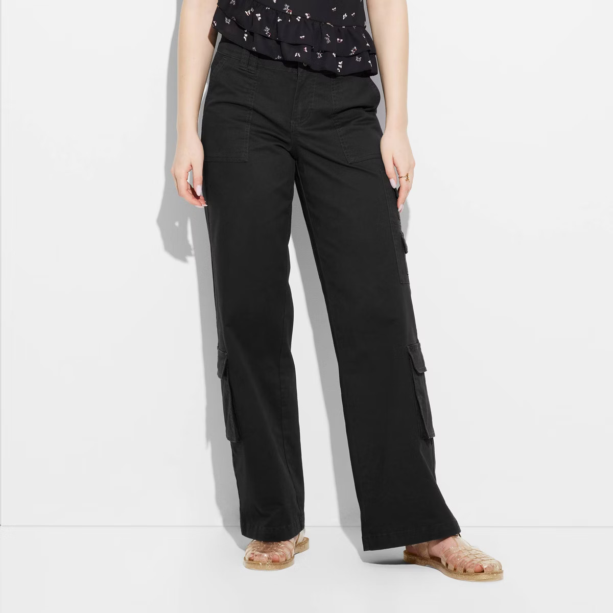 Women's Mid-Rise Straight Leg Cargo Pants - Wild Fable™ | Target