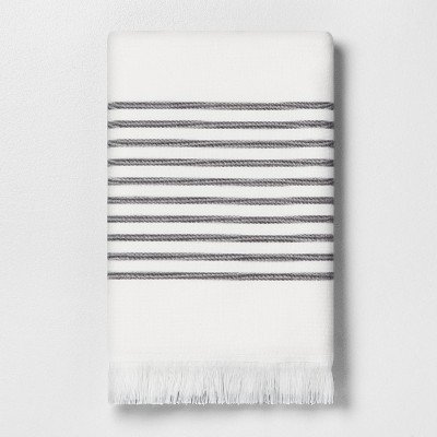 Core Stripe Bath Towel Railroad Gray - Hearth & Hand™ with Magnolia | Target