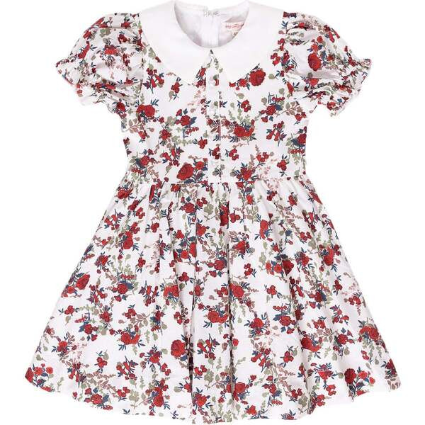 Mini Aveline Dress in Red & Green Rustic Floral | Maisonette