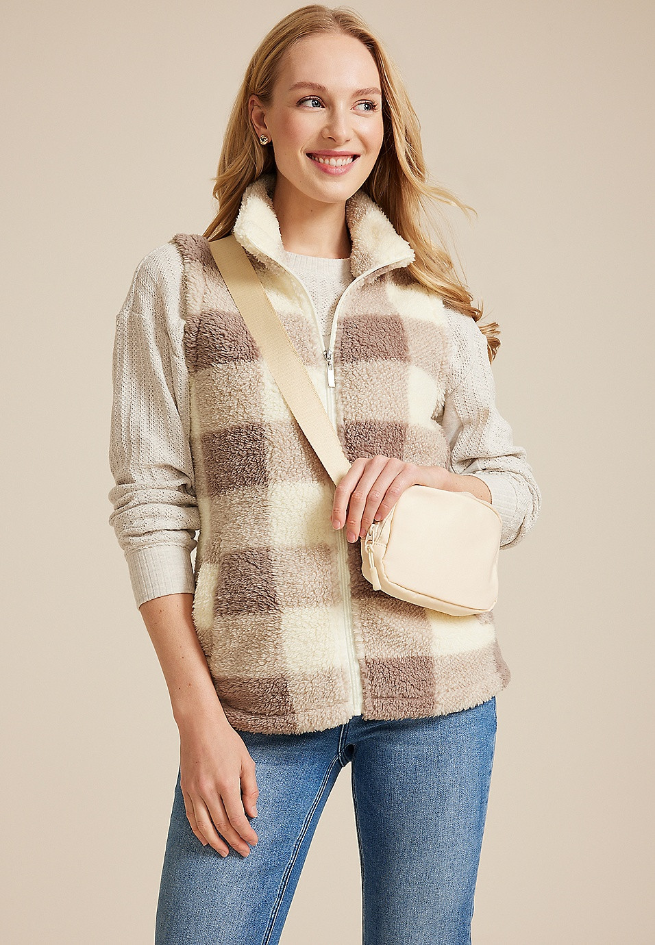 Favorite Sherpa Fleece Vest | Maurices