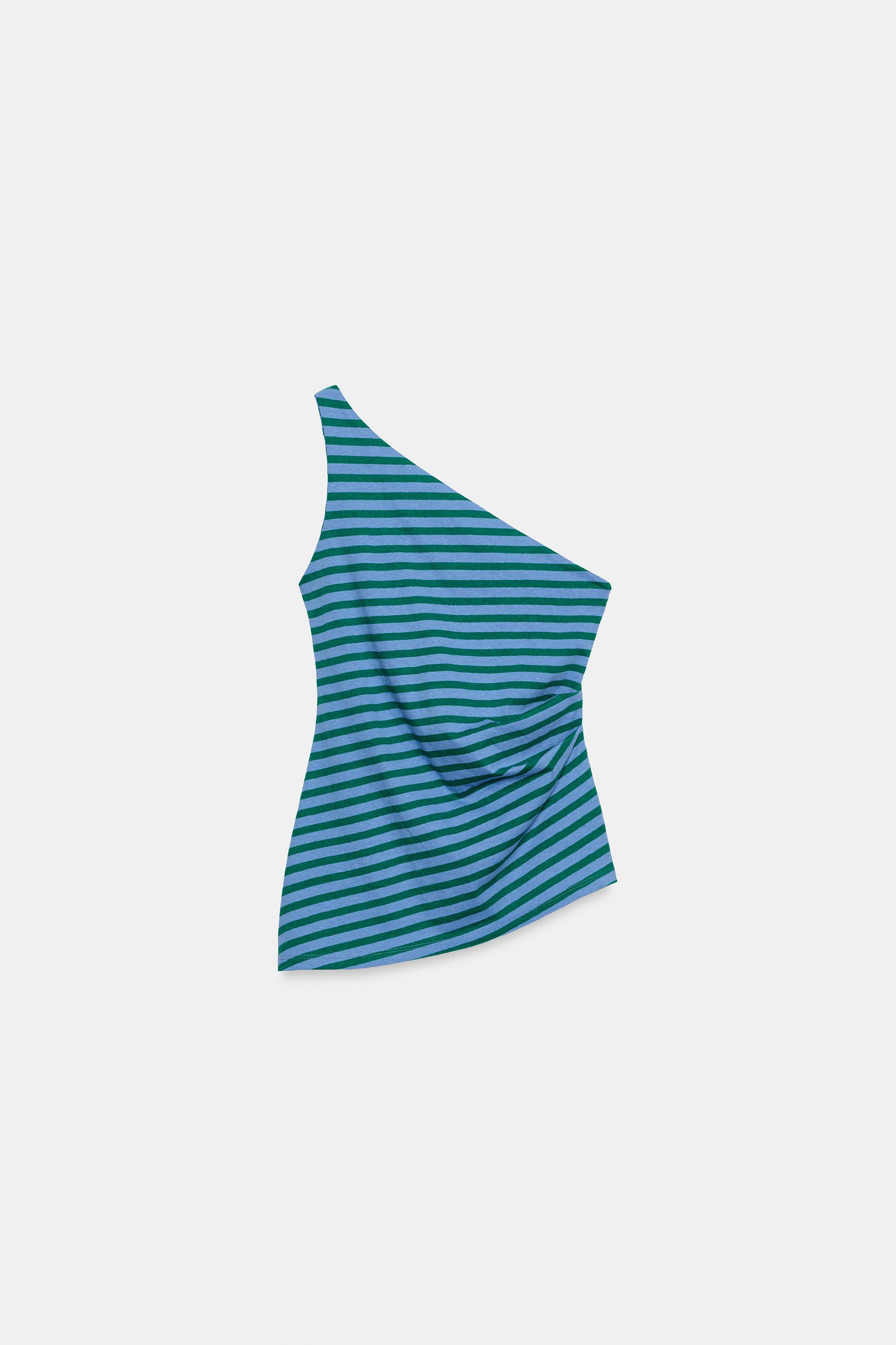 ASYMMETRIC STRIPED TOP | Zara US