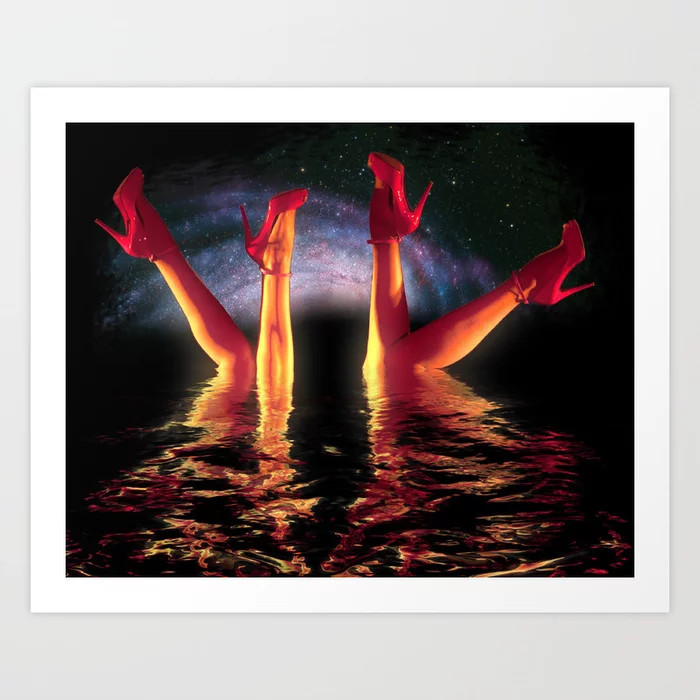 night swim Art Print | Society6